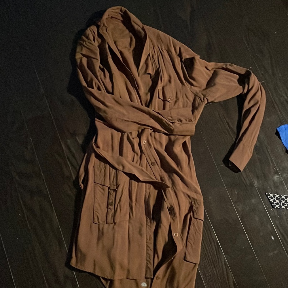 Cargo style shirt dress